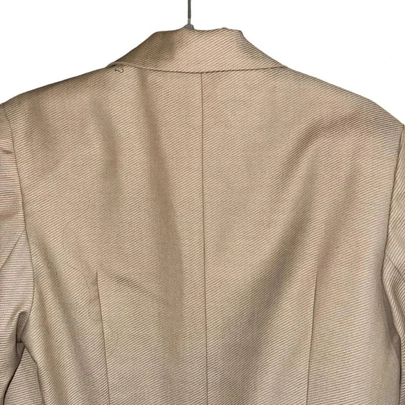 Rebecca Taylor Tan Tie Front Wool Blend Blazer Size 10 - Picture 9 of 10